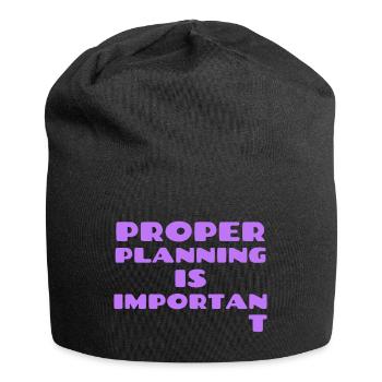 Proper Planning - Jersey Beanie - black - Front