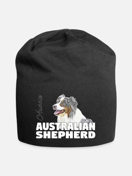 Australian Shepherd - Jersey-Beanie - Schwarz