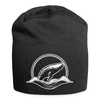 Whale Sea Fish - Jersey Beanie - black - Front