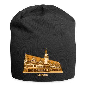 Leipzig Old Town Hall Trade Fair City Saxony - Jersey Beanie - black - Front
