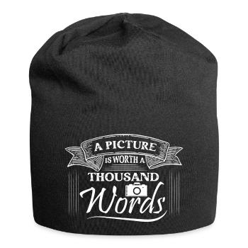 A Picture Is Worth A Thousand Words Camera Photogr - Jersey-Beanie - Schwarz - Vorne