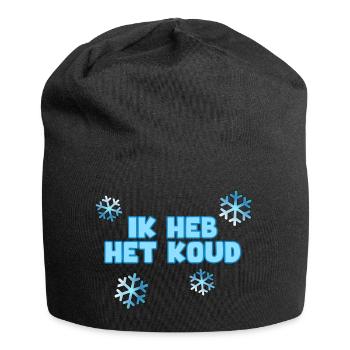 I'm cold. For the cold. Humour* - Jersey Beanie - black - Front