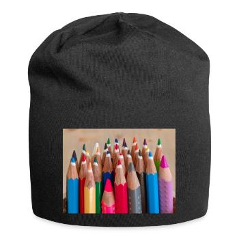 Crayons de couleur - Bonnet en jersey - noir - Devant
