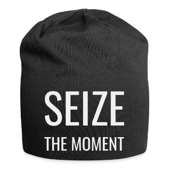 Saisissez l’instant présent - Bonnet en jersey - noir - Devant