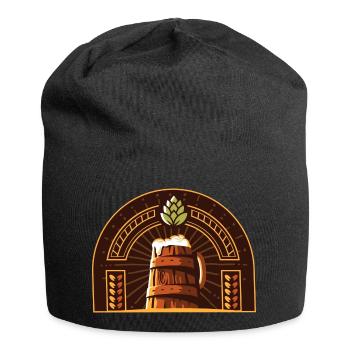 Bier Logo - Jersey-Beanie - Schwarz - Vorne