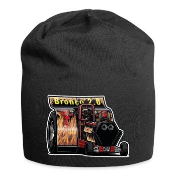 Tractor Pulling // Illustration - Jersey Beanie - black - Front