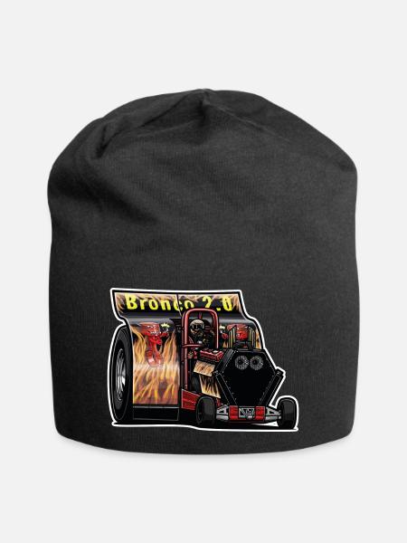 Tractor Pulling // Illustration - Jersey-Beanie - Schwarz