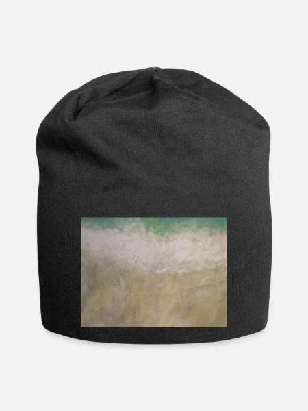 Welle trifft Strand - Jersey-Beanie - Schwarz