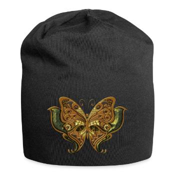 Atemberaubender eleganter Schmetterling. - Jersey-Beanie - Schwarz - Vorne