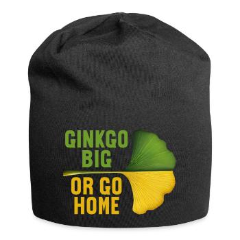 Ginkgo Big Or Go Home Ginko Leaf Biloba - Jersey Beanie - black - Front