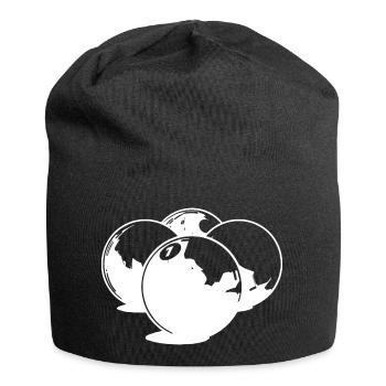 Dessin de boules de billard - Bonnet en jersey - noir - Devant