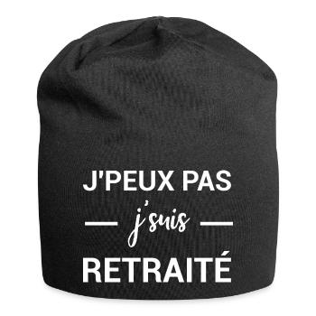 I Can't Humor T-Shirt I'm Retired - Jersey Beanie - black - Front
