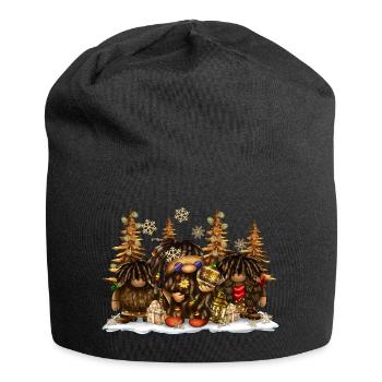 Afro Gnome Christmas - Jersey Beanie - black - Front