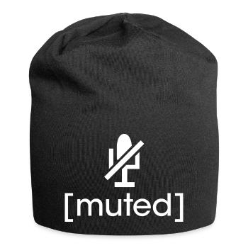 muted gamer - streamer gaming icon - Jersey Beanie - black - Front