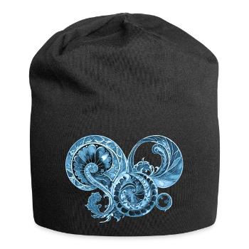 Blue Ornament - Jersey Beanie - black - Front
