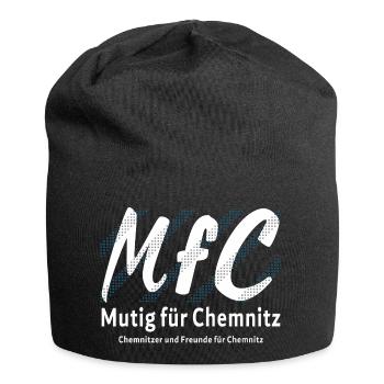 Chemnitz Mutig für Chemnitz - Jersey-Beanie - Schwarz - Vorne
