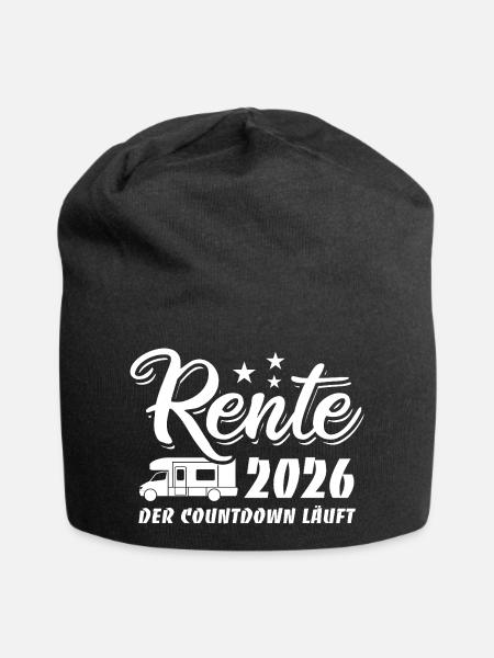 Rente 2026 - Der Countdown läuft - Camper - Jersey-Beanie - Schwarz