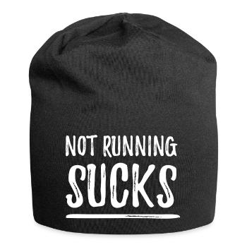 Ne pas courir, c’est nul - Bonnet en jersey - noir - Devant