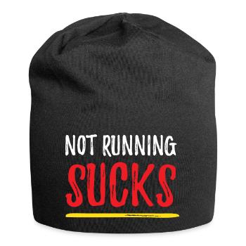 Ne pas courir, c’est nul - Bonnet en jersey - noir - Devant