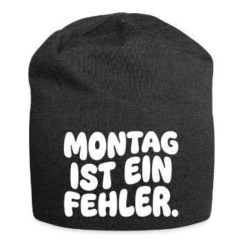 Monday is a mistake - Jersey Beanie - charcoal grey - Front