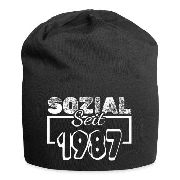 Sozial 1987 - Jersey-Beanie - Schwarz - Vorne