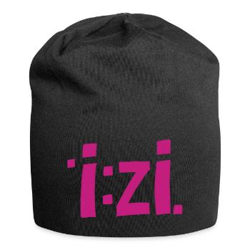 IzI Graffiti Font in Magenta - Jersey Beanie - black - Front