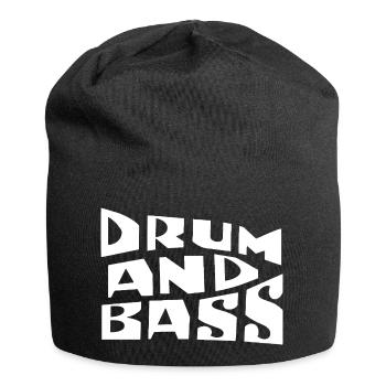 Drum and Bass Typographie audacieuse - Bonnet en jersey - noir - Devant