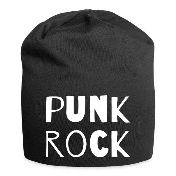 Punkrock Mutige Typografie - Jersey-Beanie - Schwarz - Vorne