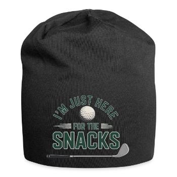 Je suis là uniquement pour les snacks - Bonnet en jersey - noir - Devant
