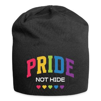 LGBTQ Pride Month -  Pride Not Hide - Jersey Beanie - black - Front