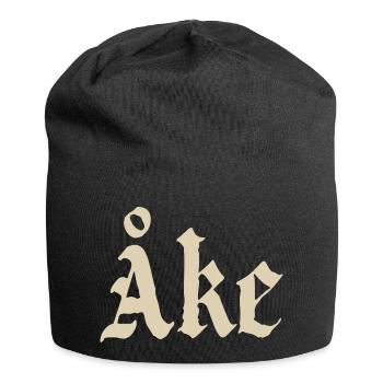 Åke Gothic Monogram Lettering - Jersey Beanie - black - Front