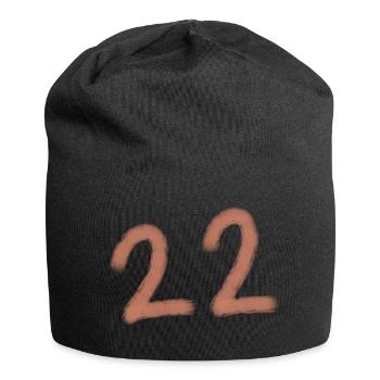 Brush Count 22 – Hand Painted - Jersey Beanie - black - Front