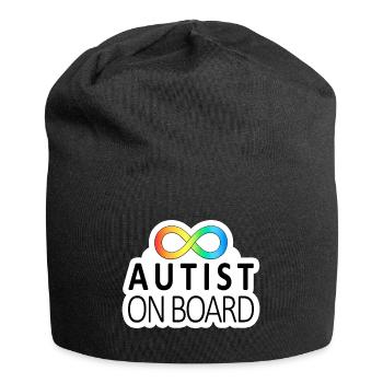 Autiste à bord : autocollants sur la neurodiversité - Bonnet en jersey - noir - Devant