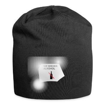 Nie Wieder Alkohol Flaschen-Symbol - Jersey-Beanie - Schwarz - Vorne