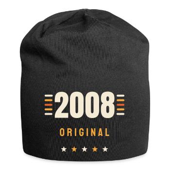 2008 Original Jahrgang Retro 18. Geburtstag Gesche - Jersey-Beanie - Schwarz - Vorne