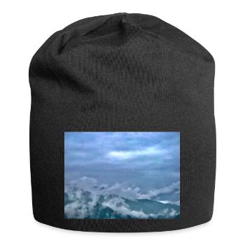 Fog over mountain landscape Morning light - Jersey Beanie - black - Front
