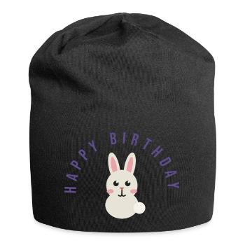 HAPPY BIRTHDAY. HAPPY BIRTHDAY. ANNIVERSARY. - Jersey Beanie - black - Front