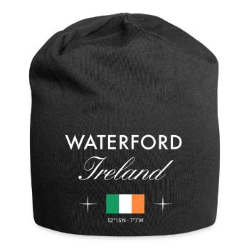 Waterford Ireland Coordinates Travel Souvenir - Jersey Beanie - black - Front