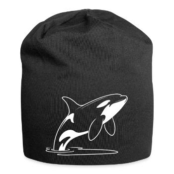 Delfin Sprung Silhouette - Jersey-Beanie - Schwarz - Vorne