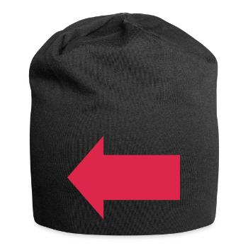Pfeil Links - Jersey-Beanie - Schwarz - Vorne