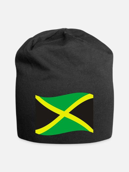 Jamaika - Jersey-Beanie - Schwarz