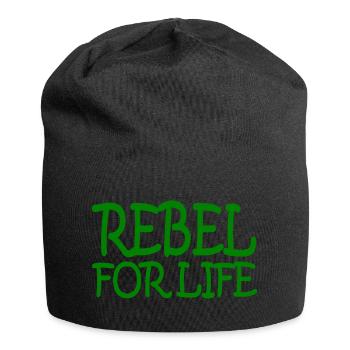 REBEL FOR LIFE - Jersey Beanie - black - Front