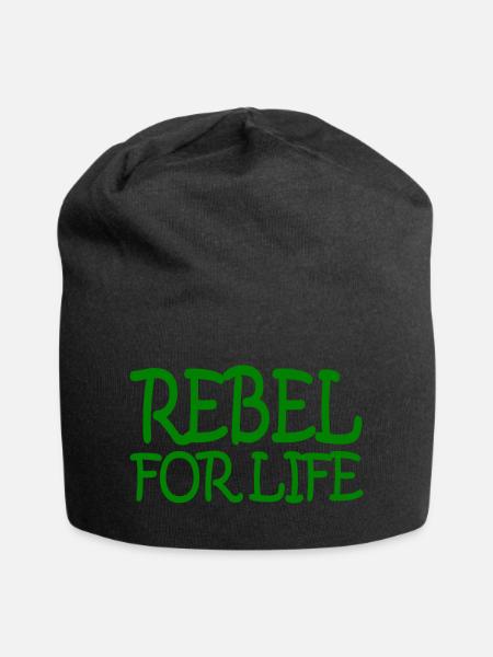 REBELLE POUR LA VIE - Bonnet en jersey - noir