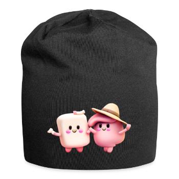 Marshmallow Couple - Jersey Beanie - black - Front