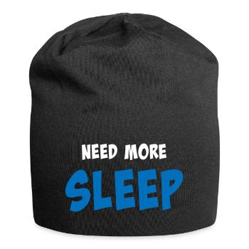 Need more sleep - Jersey-Beanie - Schwarz - Vorne
