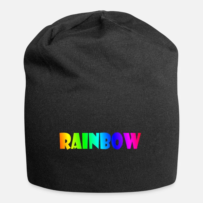 Rainbow - Jersey-Beanie - Schwarz