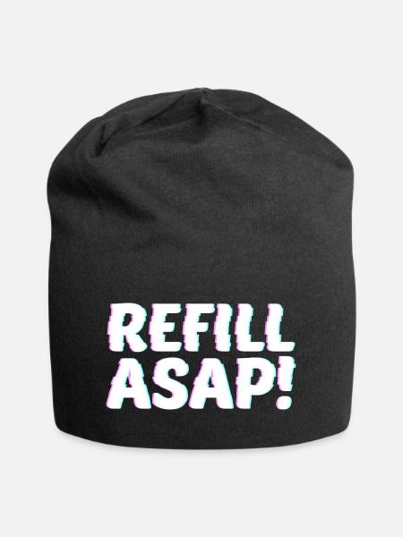 Refill Asap - Jersey-Beanie - Schwarz