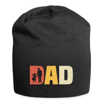 dad high daughter dad and daughter - Jersey Beanie - black - Front