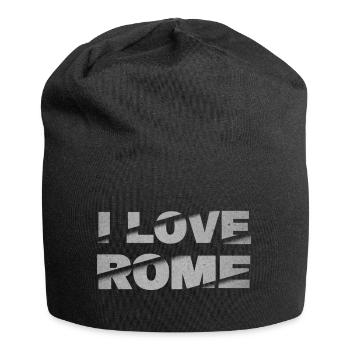 Rome Rome Italy City Font Skyline I Love - Jersey Beanie - black - Front