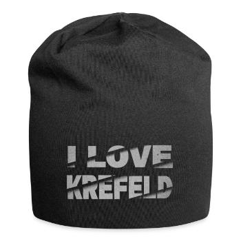 Krefeld Allemagne City Font Skyline J’aime - Bonnet en jersey - noir - Devant